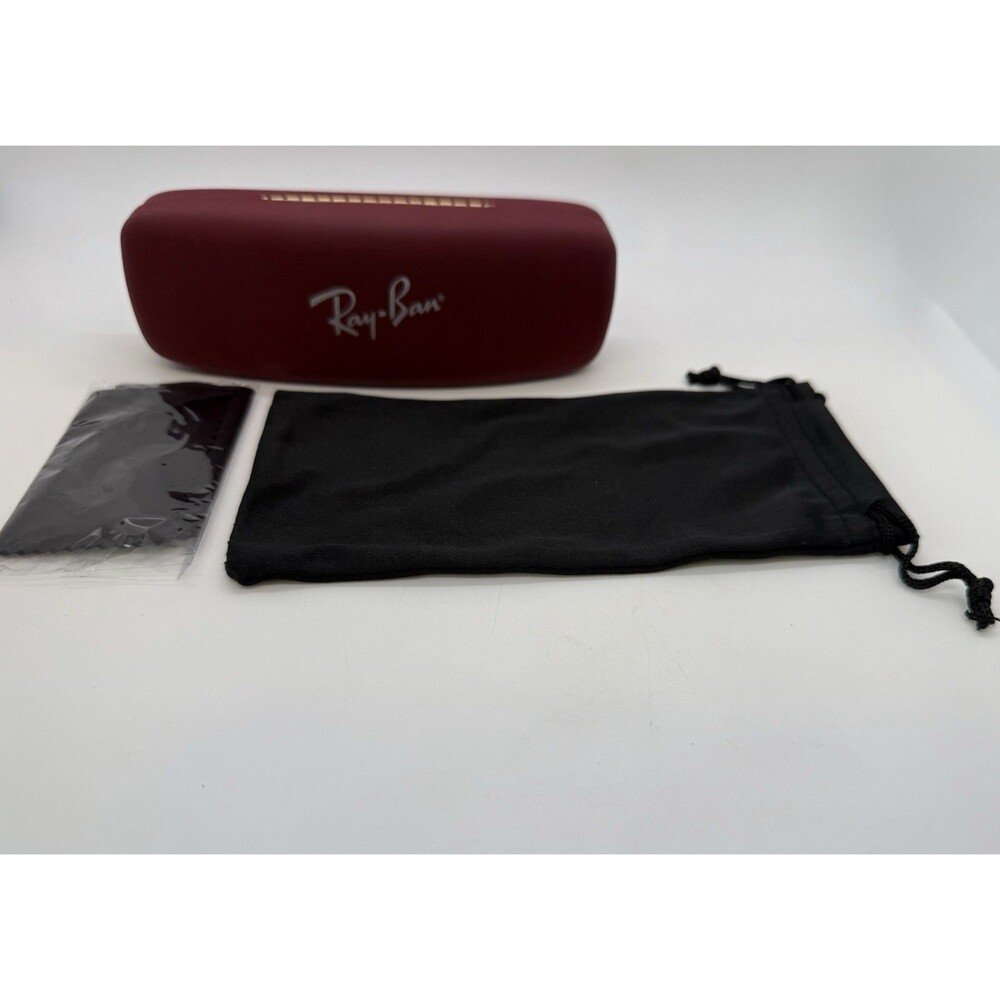 Ray-Ban‎ Eye/Sun Glasses Hard Case Maroon/Red, Microfiber Pouch & Cleaning Cloth